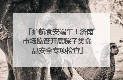 护航食安端午！济南市场监管开展粽子类食品安全专项检查