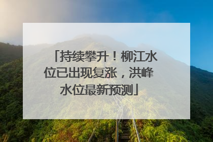 持续攀升！柳江水位已出现复涨，洪峰水位最新预测