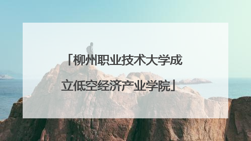 柳州职业技术大学成立低空经济产业学院