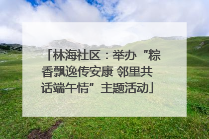 林海社区：举办“粽香飘逸传安康 邻里共话端午情”主题活动