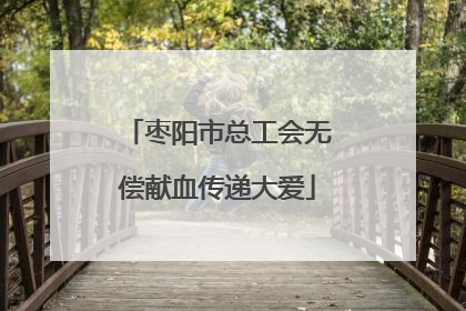 枣阳市总工会无偿献血传递大爱