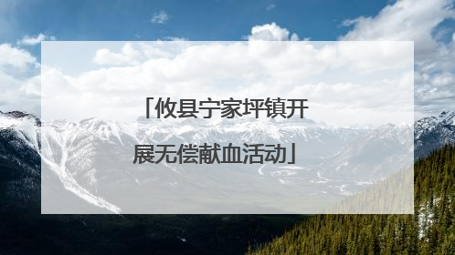 攸县宁家坪镇开展无偿献血活动
