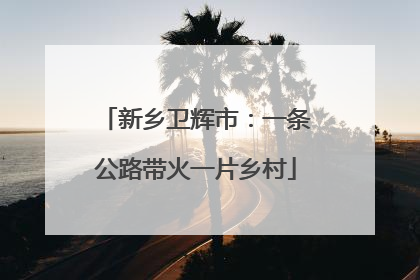 新乡卫辉市：一条公路带火一片乡村