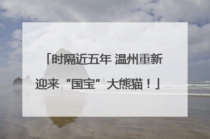 时隔近五年 温州重新迎来“国宝”大熊猫！