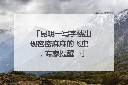昆明一写字楼出现密密麻麻的飞虫，专家提醒→