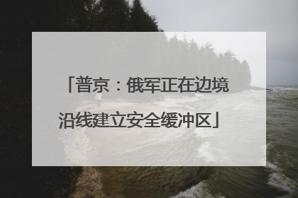 普京：俄军正在边境沿线建立安全缓冲区