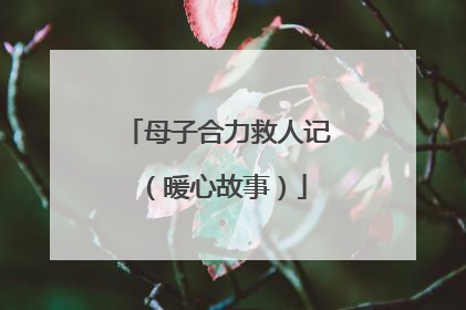 母子合力救人记（暖心故事）