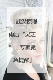 武汉惊现雨后“灵芝”，专家紧急提醒