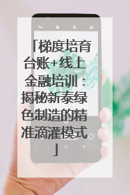 梯度培育台账+线上金融培训：揭秘新泰绿色制造的精准滴灌模式