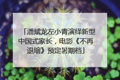 潘斌龙左小青演绎新型中国式家长，电影《不再退缩》预定暑期档