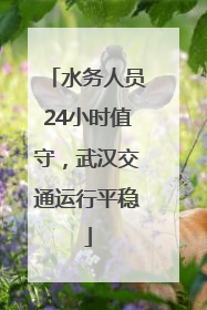 水务人员24小时值守，武汉交通运行平稳