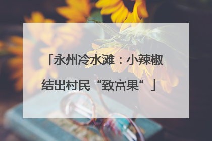 永州冷水滩：小辣椒结出村民“致富果”