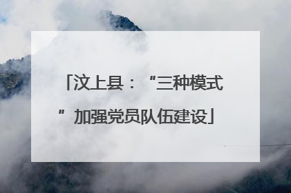 汶上县：“三种模式”加强党员队伍建设