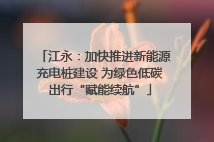 江永：加快推进新能源充电桩建设 为绿色低碳出行“赋能续航”