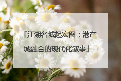 江湖名城起宏图：港产城融合的现代化叙事