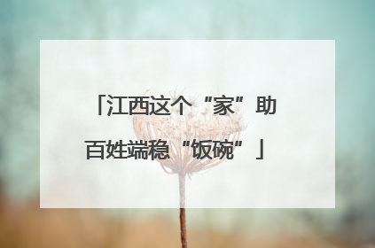 江西这个“家”助百姓端稳“饭碗”