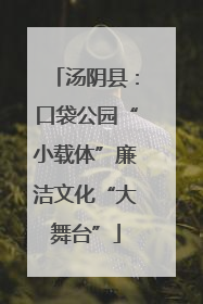 汤阴县：口袋公园“小载体”廉洁文化“大舞台”