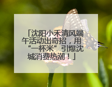 沈阳小禾清风端午活动出奇招，用“一杯米”引爆沈城消费热潮！