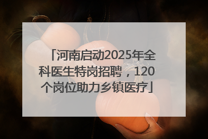 河南启动2025年全科医生特岗招聘，120个岗位助力乡镇医疗