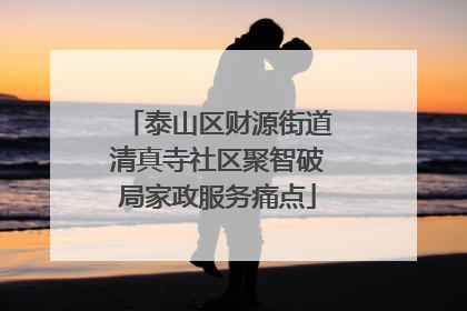 泰山区财源街道清真寺社区聚智破局家政服务痛点