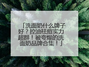 洗面奶什么牌子好？控油祛痘实力超群！被夸爆的洗面奶品牌合集！