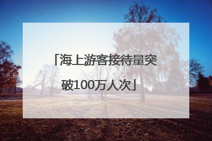 海上游客接待量突破100万人次