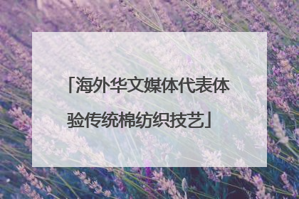 海外华文媒体代表体验传统棉纺织技艺