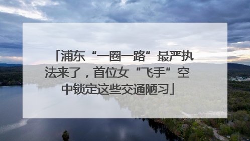浦东“一圈一路”最严执法来了，首位女“飞手”空中锁定这些交通陋习