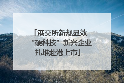 港交所新规显效 “硬科技”新兴企业扎堆赴港上市