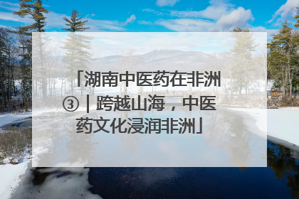湖南中医药在非洲③｜跨越山海，中医药文化浸润非洲