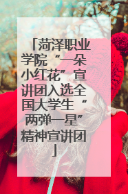 菏泽职业学院“一朵小红花”宣讲团入选全国大学生“两弹一星”精神宣讲团