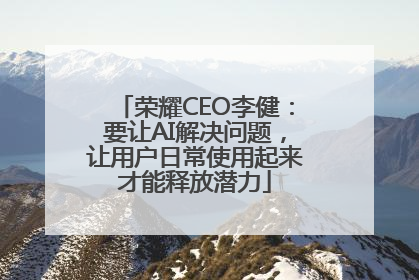荣耀CEO李健：要让AI解决问题，让用户日常使用起来才能释放潜力