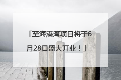 至海港湾项目将于6月28日盛大开业！