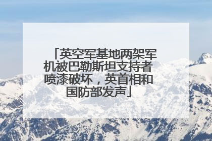 英空军基地两架军机被巴勒斯坦支持者喷漆破坏，英首相和国防部发声