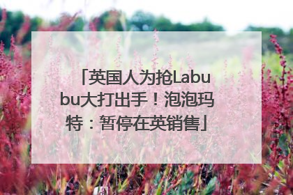 英国人为抢Labubu大打出手！泡泡玛特：暂停在英销售