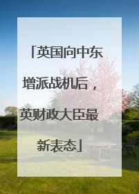 英国向中东增派战机后，英财政大臣最新表态