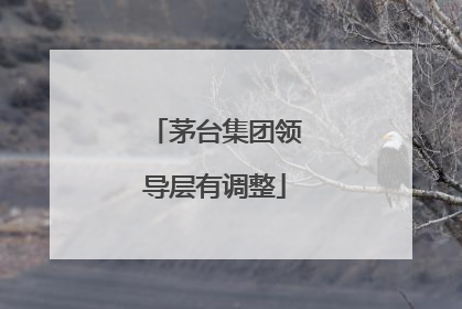 茅台集团领导层有调整