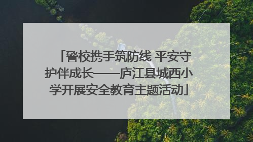 警校携手筑防线 平安守护伴成长——庐江县城西小学开展安全教育主题活动