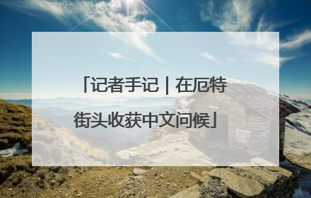 记者手记｜在厄特街头收获中文问候