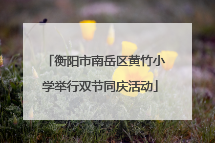 衡阳市南岳区黄竹小学举行双节同庆活动