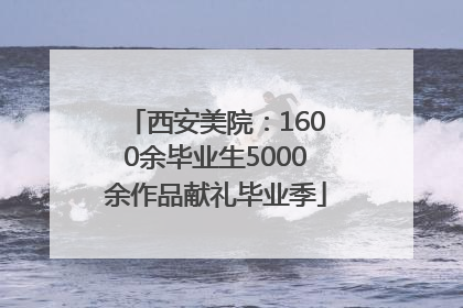 西安美院：1600余毕业生5000余作品献礼毕业季