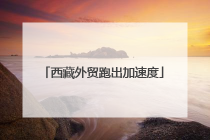 西藏外贸跑出加速度