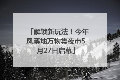 解锁新玩法！今年凤溪地万物集夜市5月27日启幕