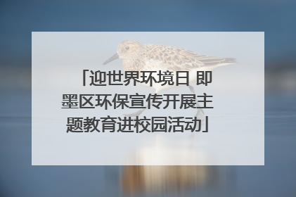 迎世界环境日 即墨区环保宣传开展主题教育进校园活动