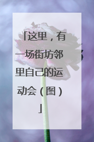 这里，有一场街坊邻里自己的运动会（图）