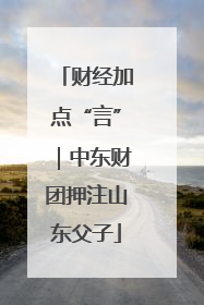 财经加点“言”｜中东财团押注山东父子
