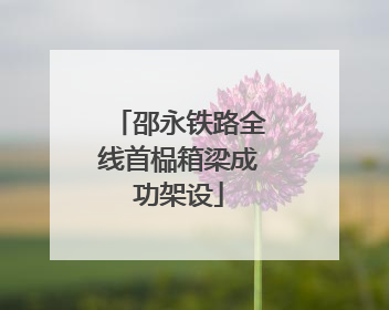 邵永铁路全线首榀箱梁成功架设