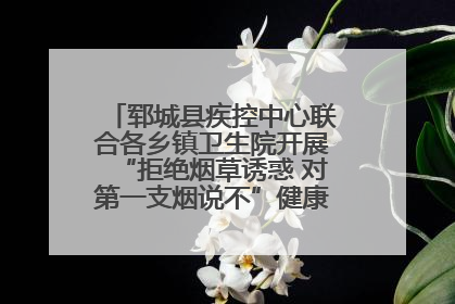 郓城县疾控中心联合各乡镇卫生院开展“拒绝烟草诱惑 对第一支烟说不”健康教育宣传活动