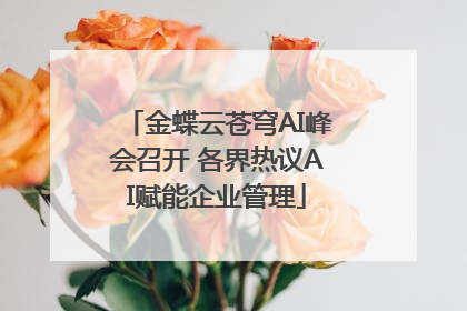 金蝶云苍穹AI峰会召开 各界热议AI赋能企业管理