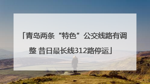 青岛两条“特色”公交线路有调整 昔日最长线312路停运